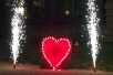 Hochzeit Bogenschießen Lichterbild Herz